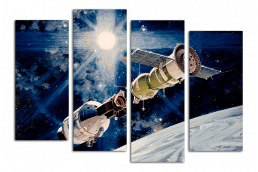 Модульная картина Космический корабль СССР